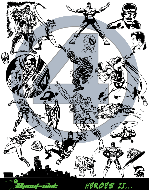 Download Super Heroes Vector Illustrator Pack | Download Free ...