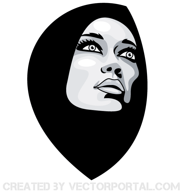 Woman in Burka Vector Image Woman in Burka Vector Image