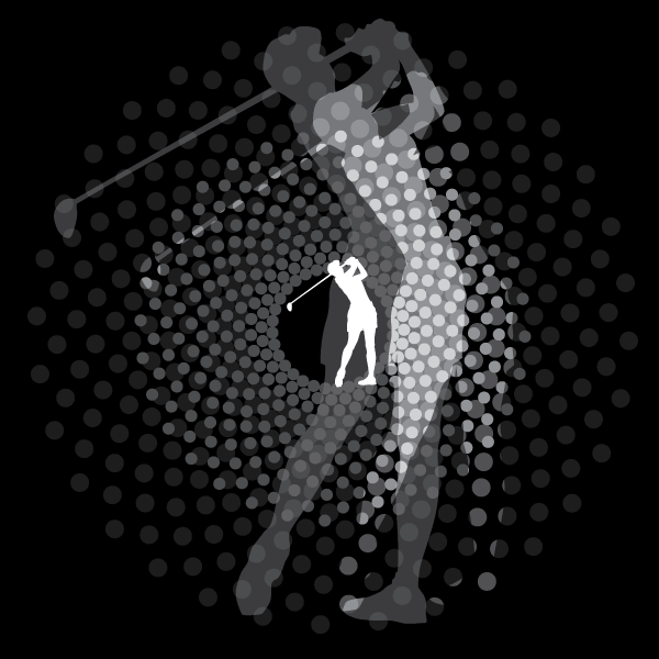 Golfer Swinging Silhouette Vector Golfer Swinging Silhouette Vector