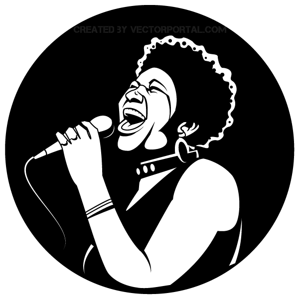 Black Female Singer Vector  Download Free Vector  Art 
