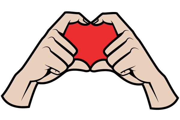 Hands Making a Heart Shape Vector