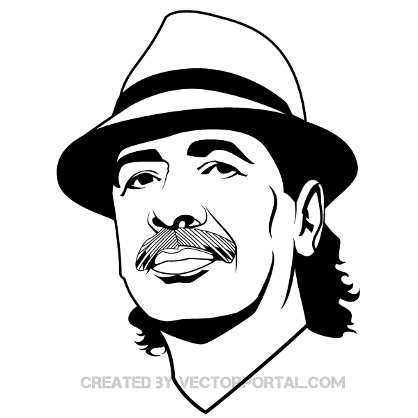 Carlos Santana Vector Image