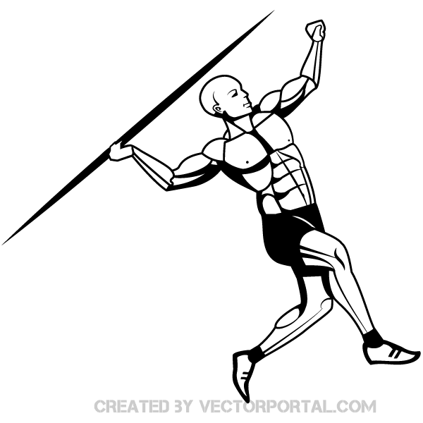 Javelin Thrower Vector