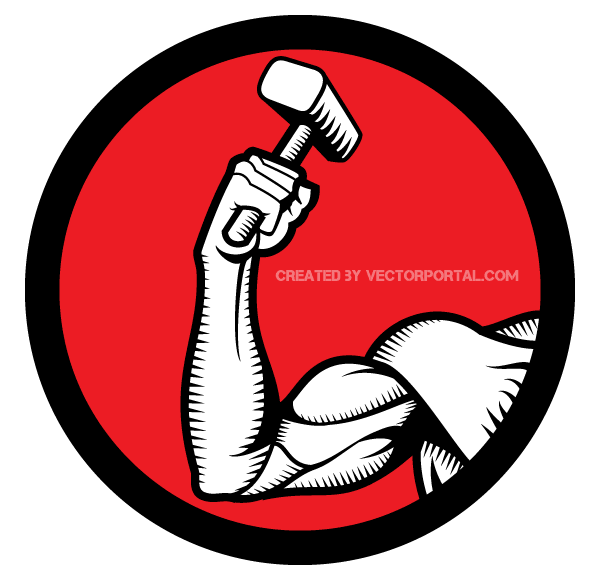 Hand with Hammer Vector Hand with Hammer Vector