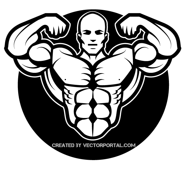 Bodybuilder Vector Art