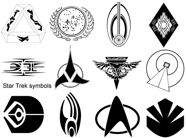 Vector Star Trek Symbols Vector Star Trek Symbols
