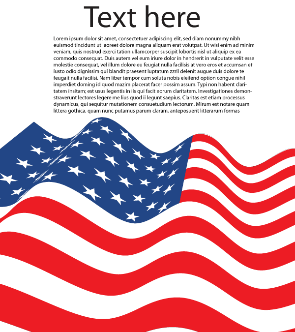 American Flag Letter Size Vector American Flag Letter Size Vector