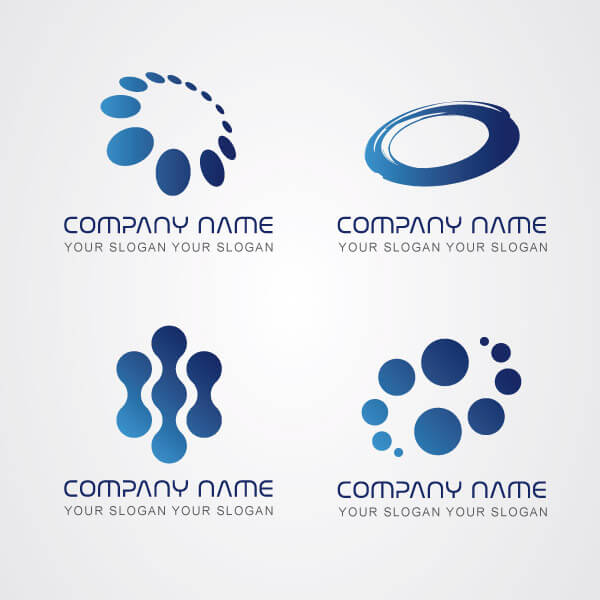 Blue Logos Vector Pack