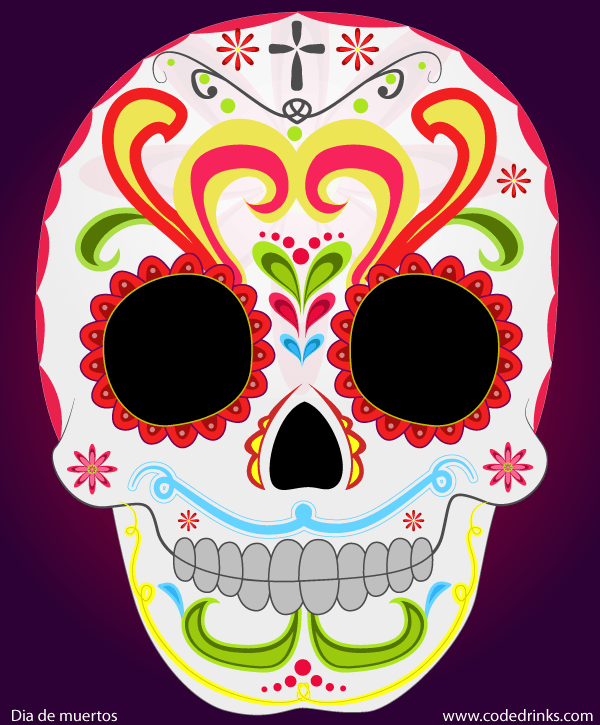 Day of the Dead Sugar Skull Vector Art