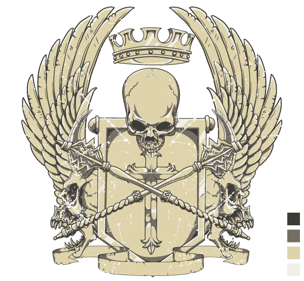 Crest T-Shirt Design Vector