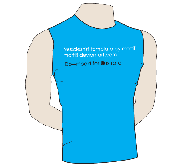 Vector Muscle Shirt Template