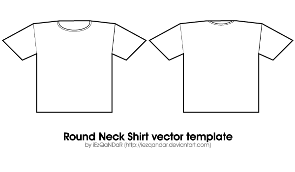 Round Neck Shirt Template Round Neck Shirt Template