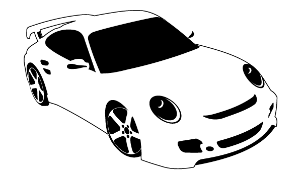 free car clipart black and white - photo #9