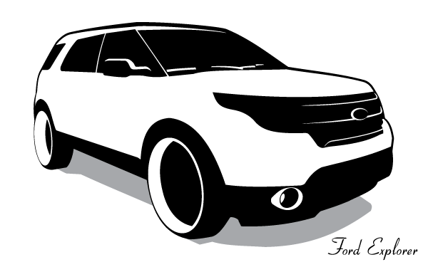 Ford Explorer Vector Image