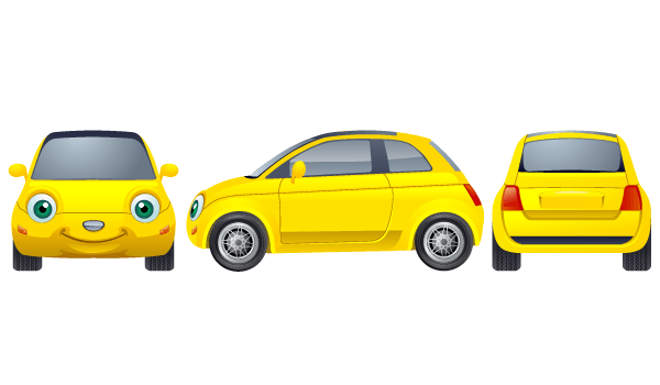 Vector Yellow Car Vector Yellow Car