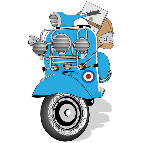 Vector Vespa Scooter Image