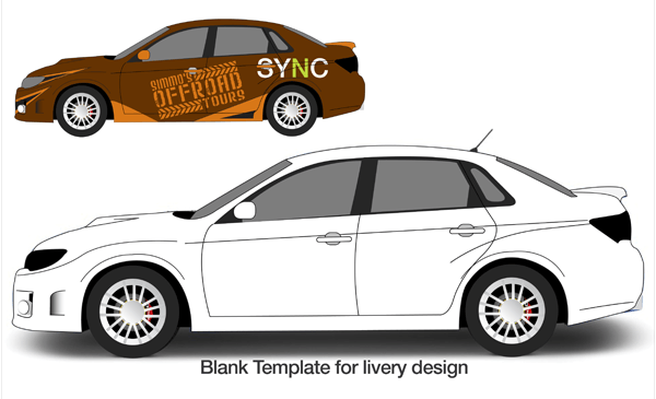 Subaru WRX Vector Template