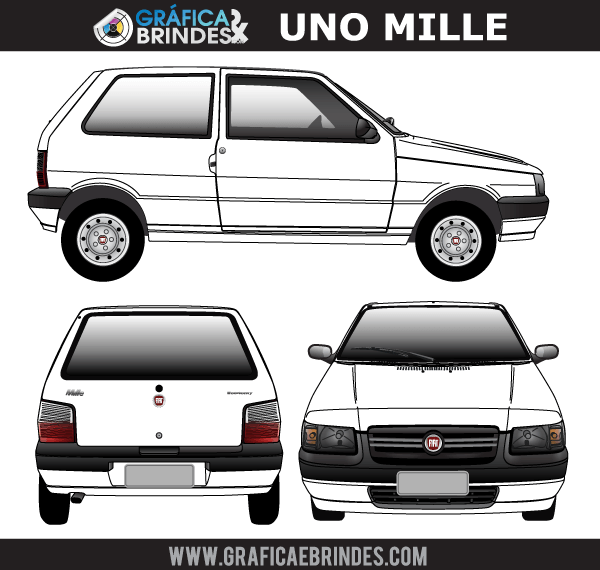 Fiat Uno Mille Vector Art