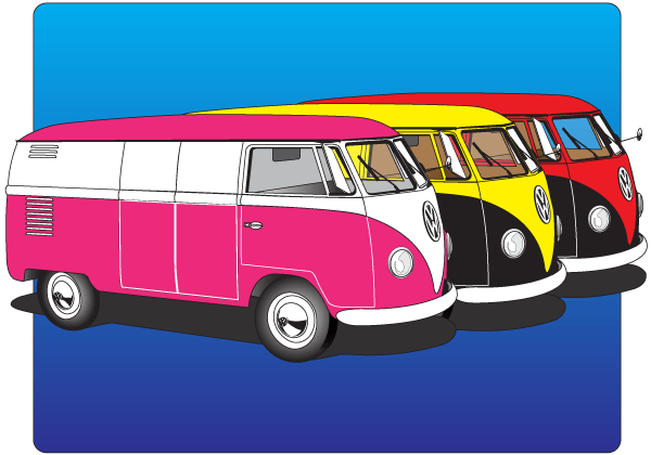 Volkswagen Type 2 Vector Art Volkswagen Type 2 Vector Art