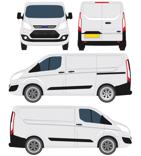 Vector Ford Transit Courier Outline Vector Ford Transit Courier Outline
