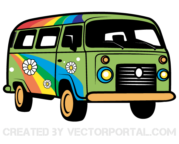 Hippie Van Vector Image Hippie Van Vector Image
