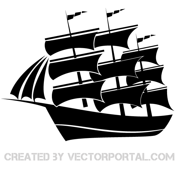 Vector Sailboat Silhouette Vector Sailboat Silhouette