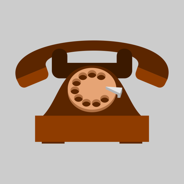 Old Telephone Flat Icon Vector Graphics Old Telephone Flat Icon Vector Graphics