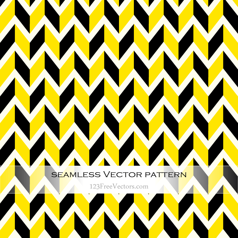 Yellow and Black Chevron Pattern Background