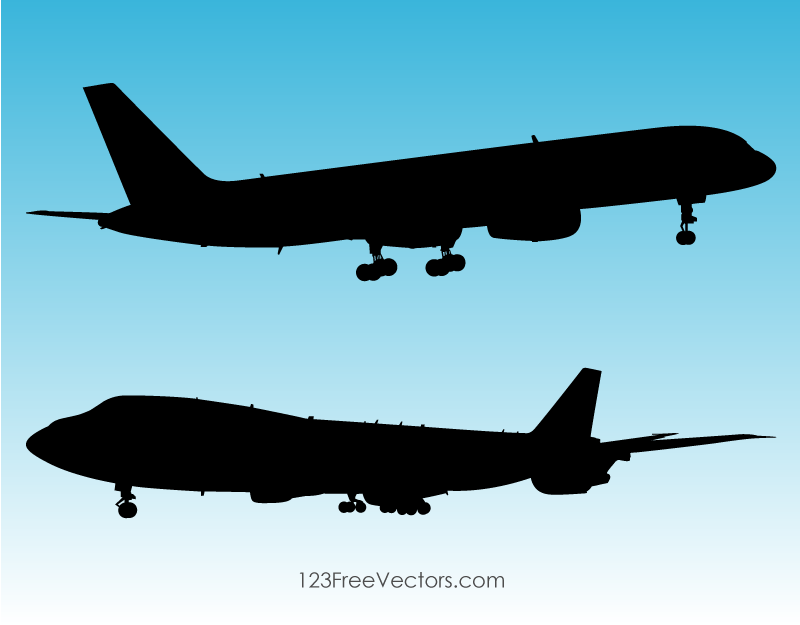 clipart airplane silhouette - photo #34