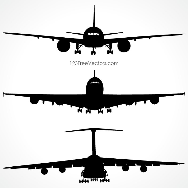 airplane clipart front view - photo #15