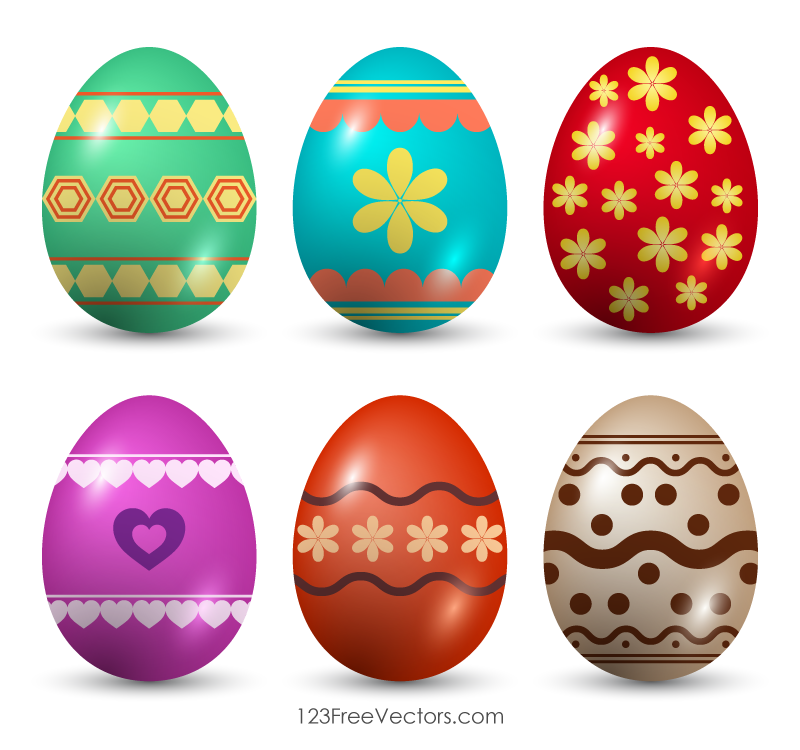 Painted Easter Eggs Clip Art