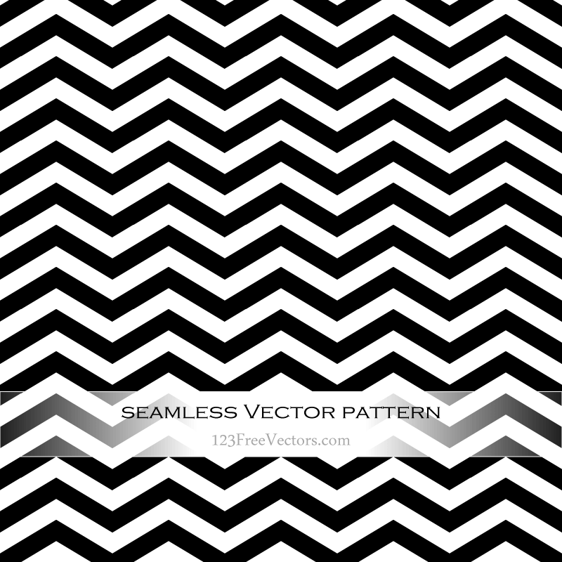 Black and White Zigzag Pattern Vector