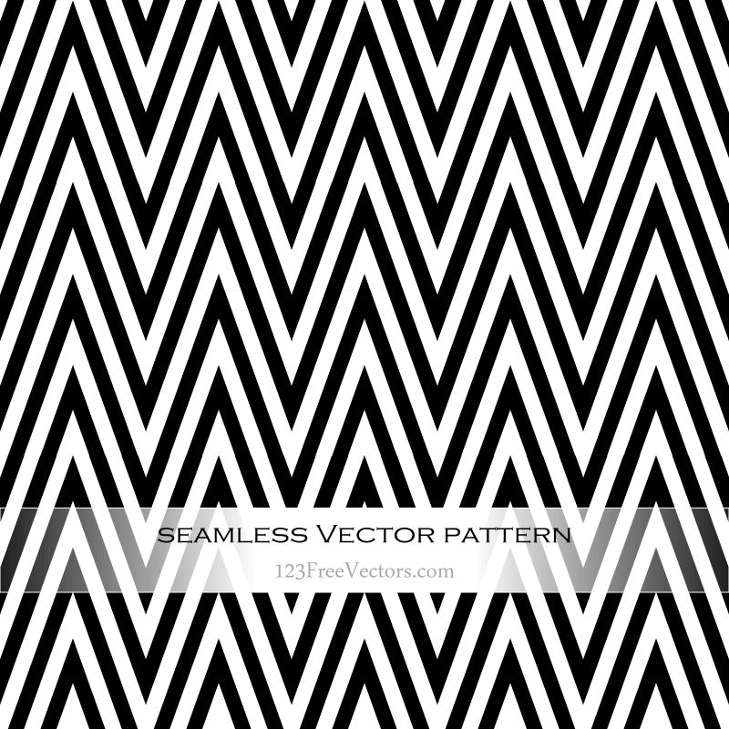 Black and White Chevron Seamless Pattern Vector