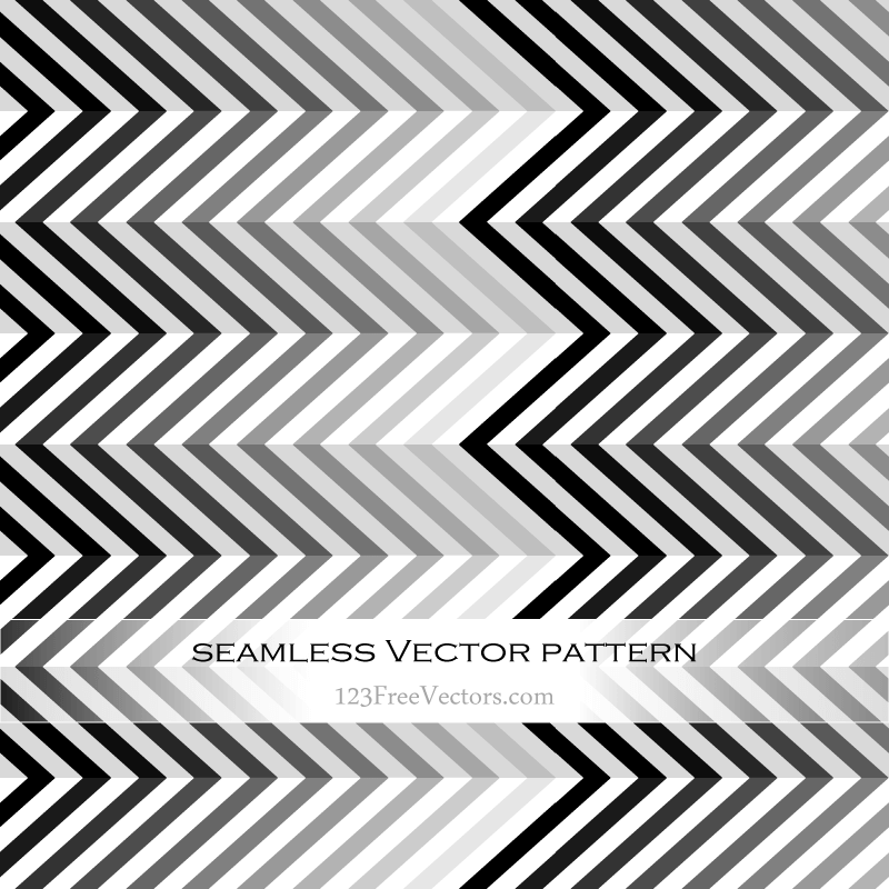 Black and White Chevron Pattern Vector